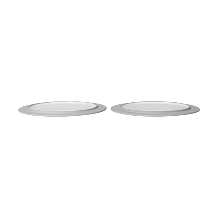 Sonae lautanen 2-pack - Harmaa-valkoinen, Ø25 cm - Ferm Living