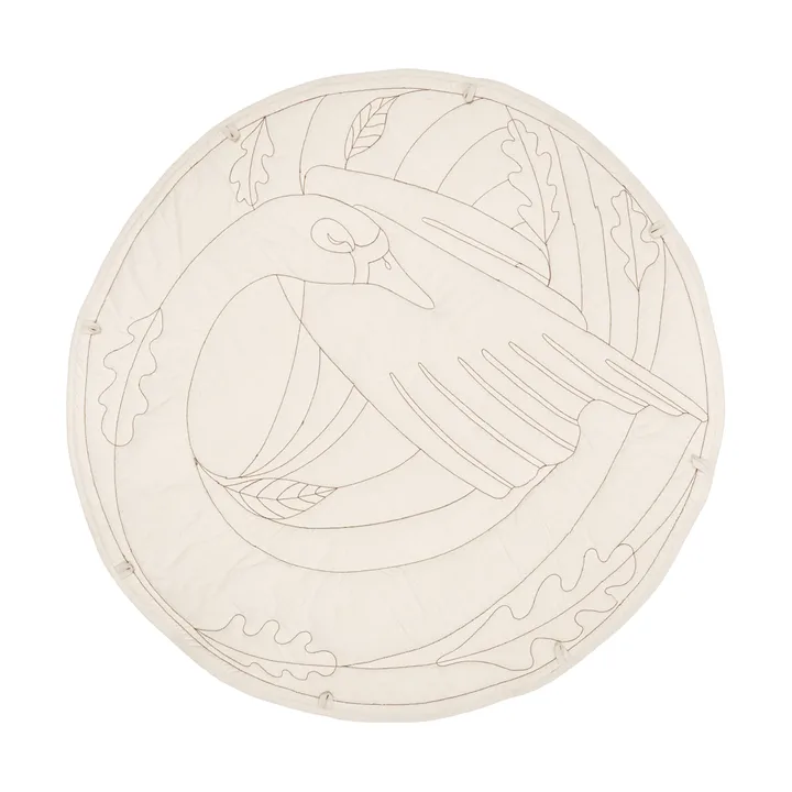 Swan baby matto - Natural, Ø100 cm - Ferm Living