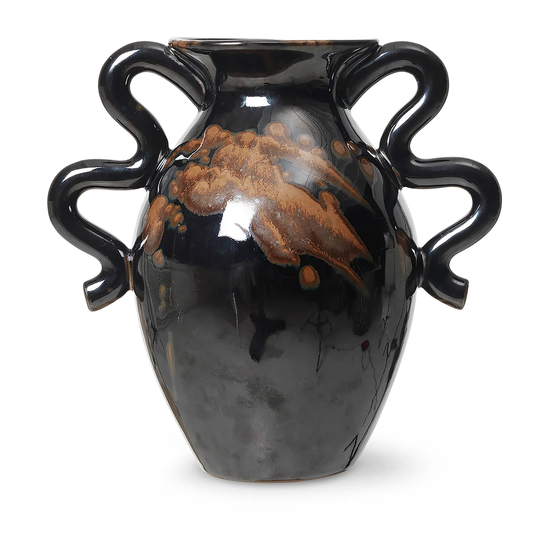 Verso maljakko 27 cm, Black-brown Ferm Living