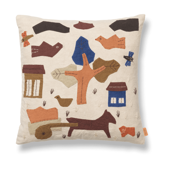 Village tyyny 40x40 cm - Vaaleanharmaa - Ferm Living