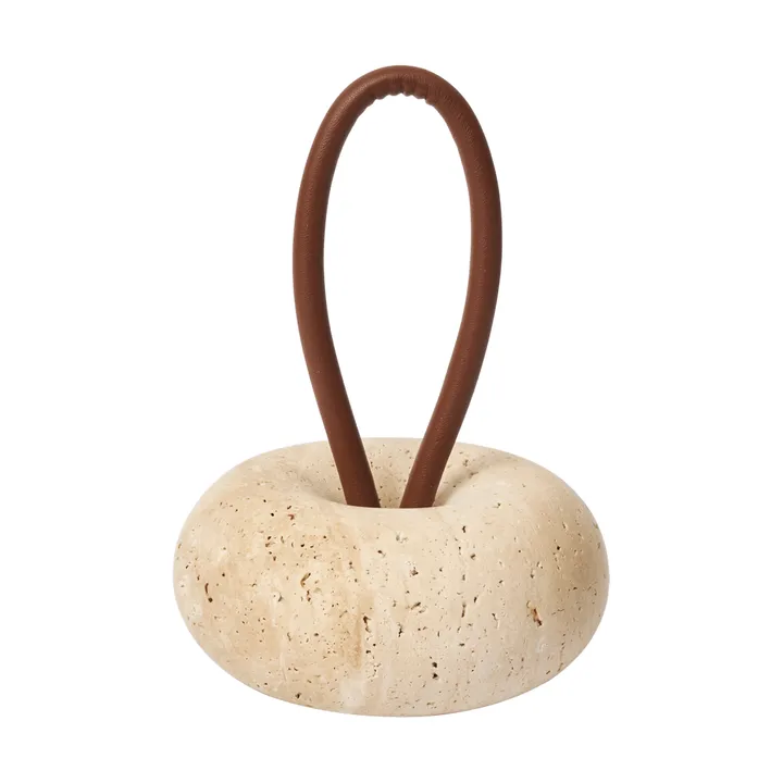 Wa ovistoppari - Travertiini, Ø14 cm - Ferm Living