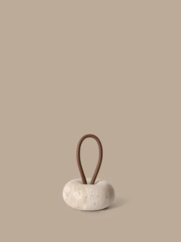 Wa ovistoppari - Travertiini, Ø14 cm - Ferm Living