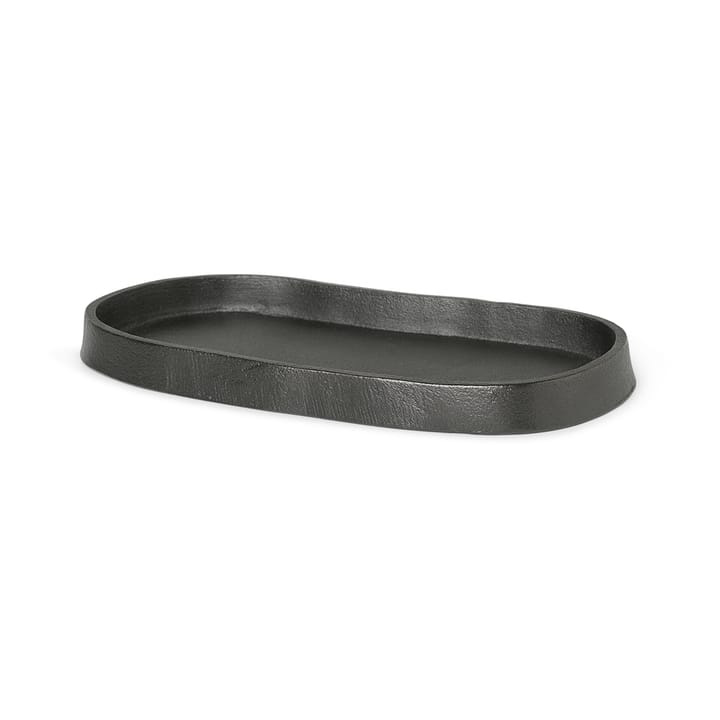 Yama tarjotin soikea 9,5x19 cm - Mustettu alumiini - Ferm Living