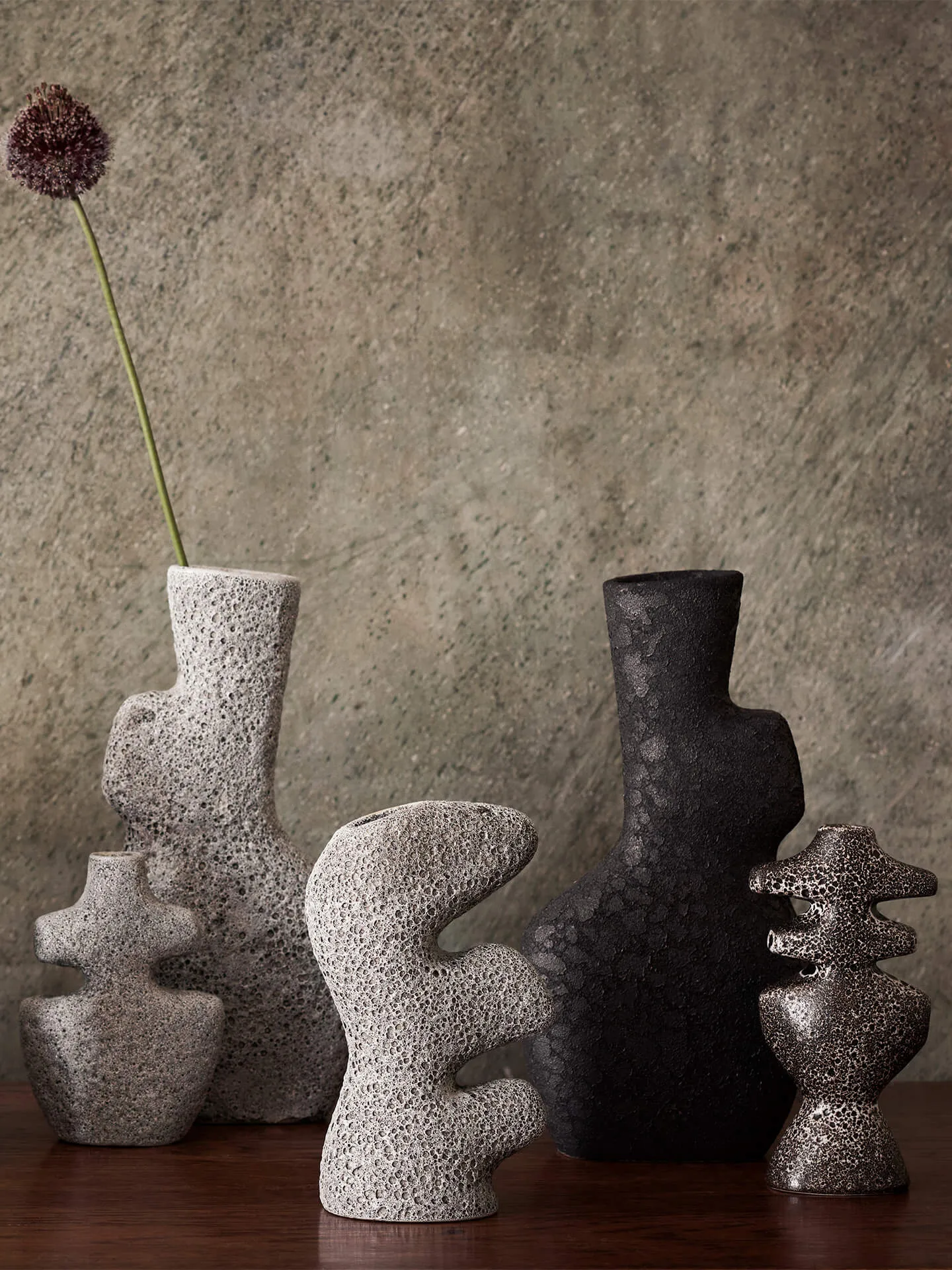 Yara maljakko large, Harmaa pumisi Ferm Living