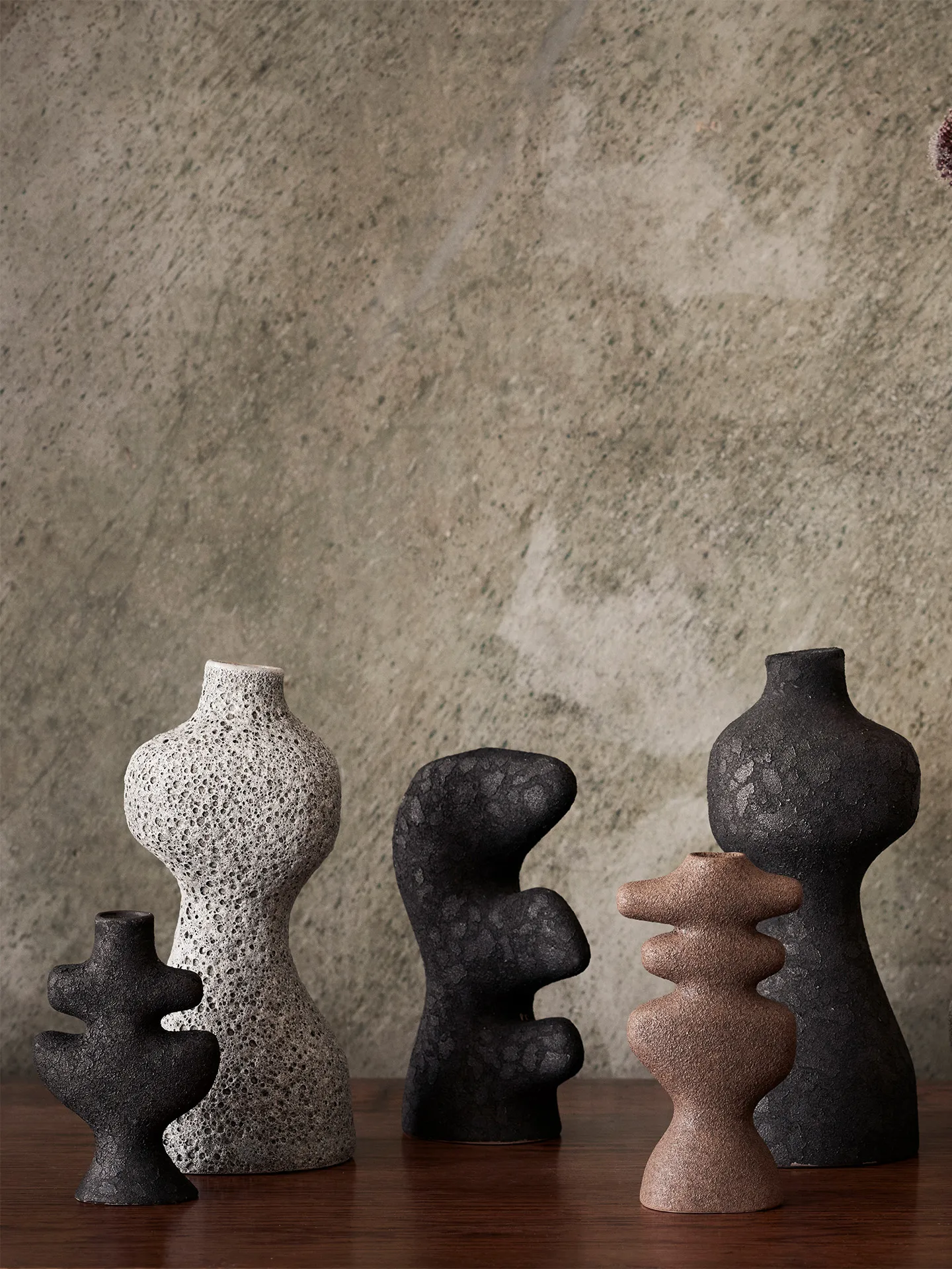 Yara maljakko medium, Harmaa pumisi Ferm Living
