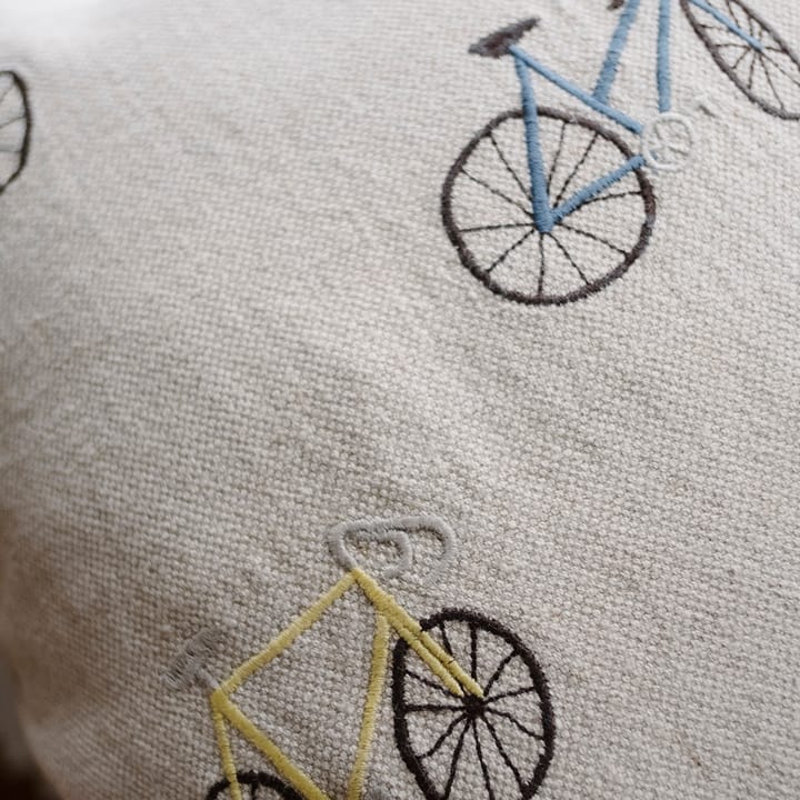 Bicycles tyynynpäällinen 48x48 cm, Beige Fine Little Day