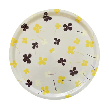Clover tarjotin Ø 38 cm - White-yellow - Fine Little Day