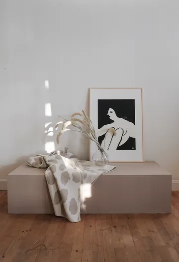 Dots huopa 140x180 cm - Beige - Fine Little Day