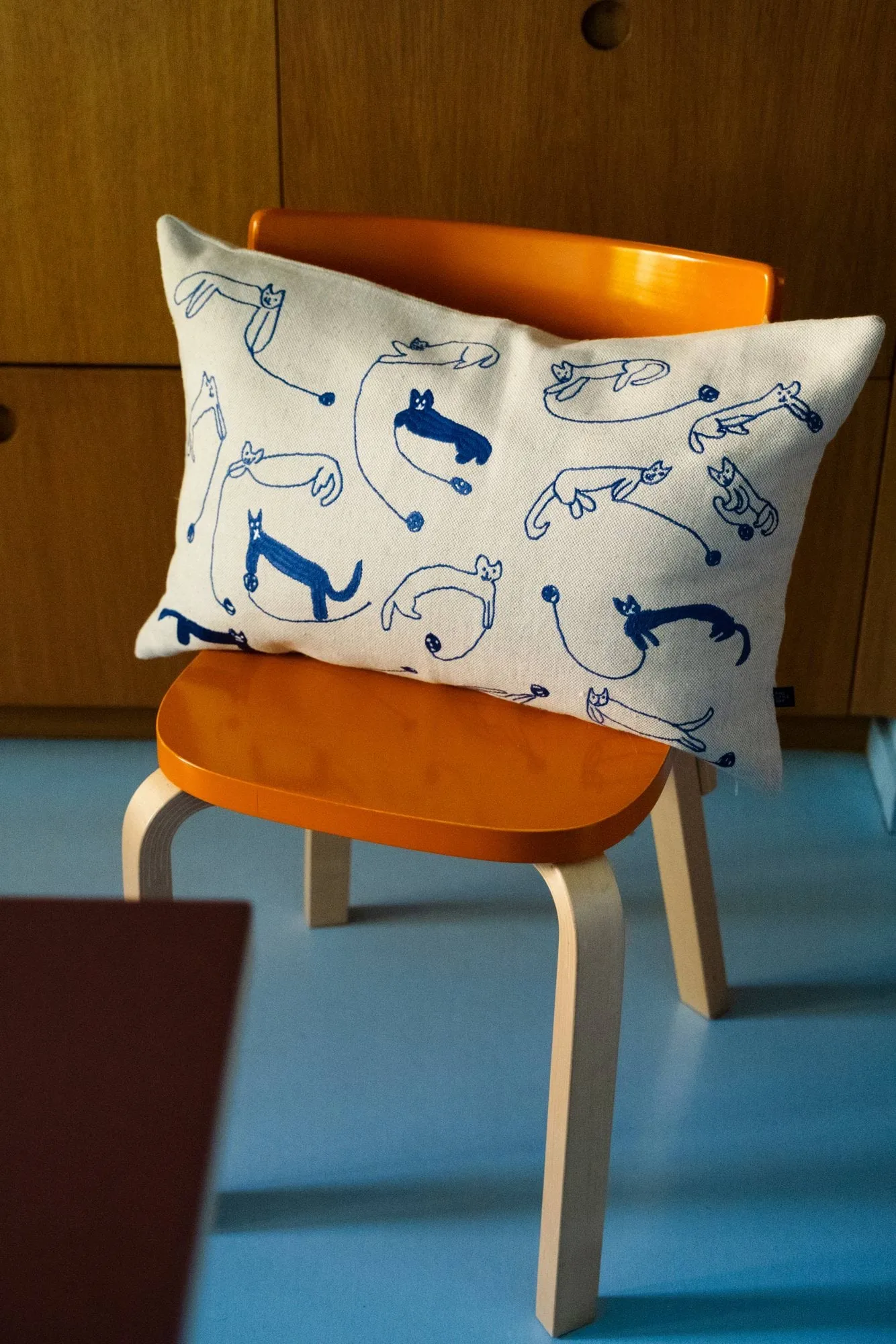 Garnkatter tyynynpäällinen, Luonnollinen-sininen, 35x58 cm Fine Little Day