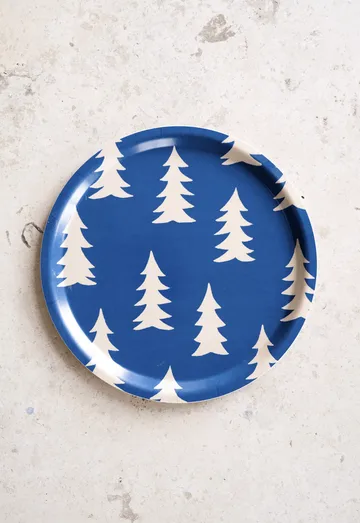 Gran tarjotin - Sininen-luonnonvärinen, Ø31 cm - Fine Little Day