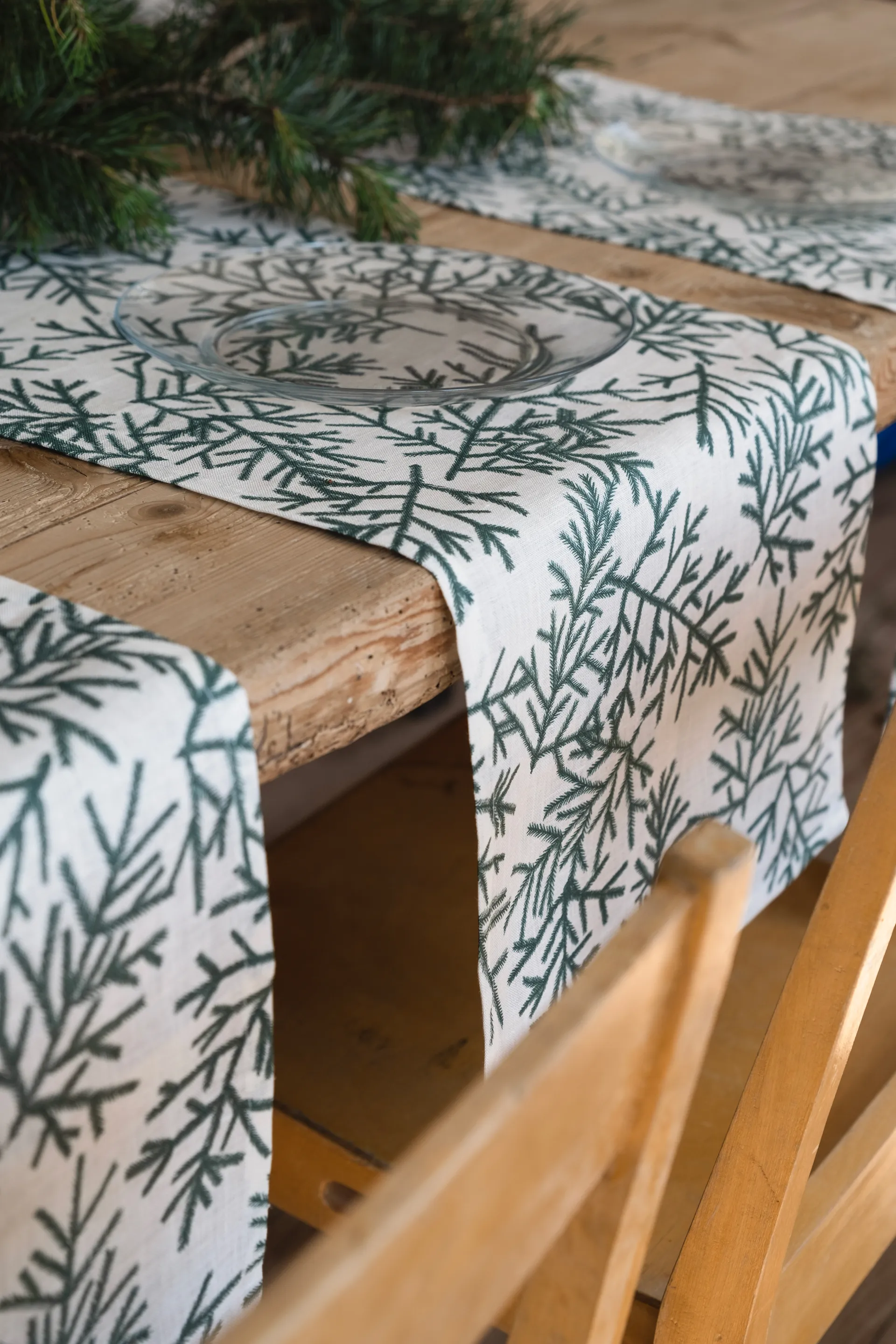 Granris kaitaliina, Valkoinen-vihreä Fine Little Day