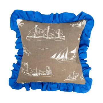 Ohoy tyynynpäällinen - Ruskea–natural–sininen, 48x48 cm - Fine Little Day