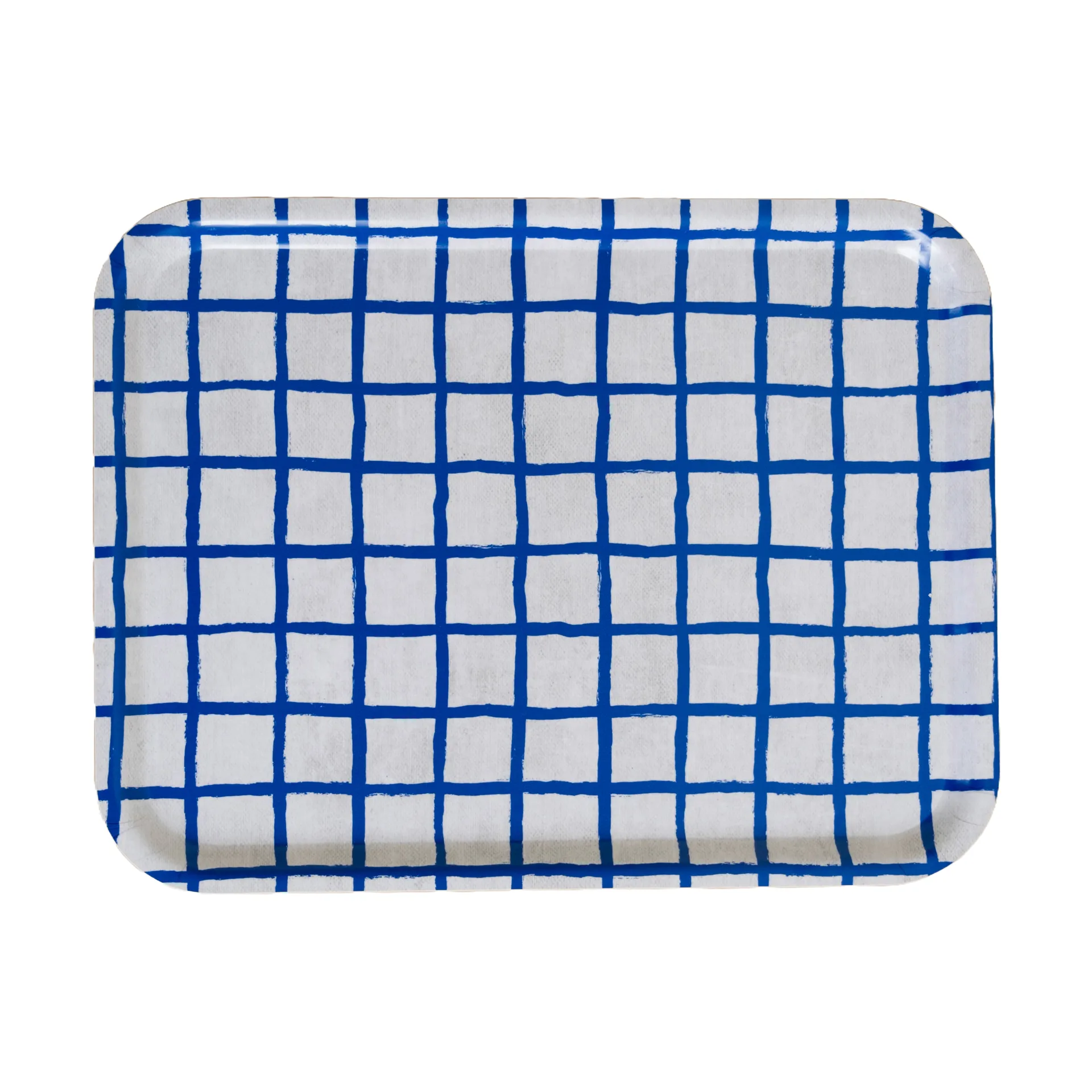 Ruudullinen tarjotin 33x43 cm., Blue Fine Little Day
