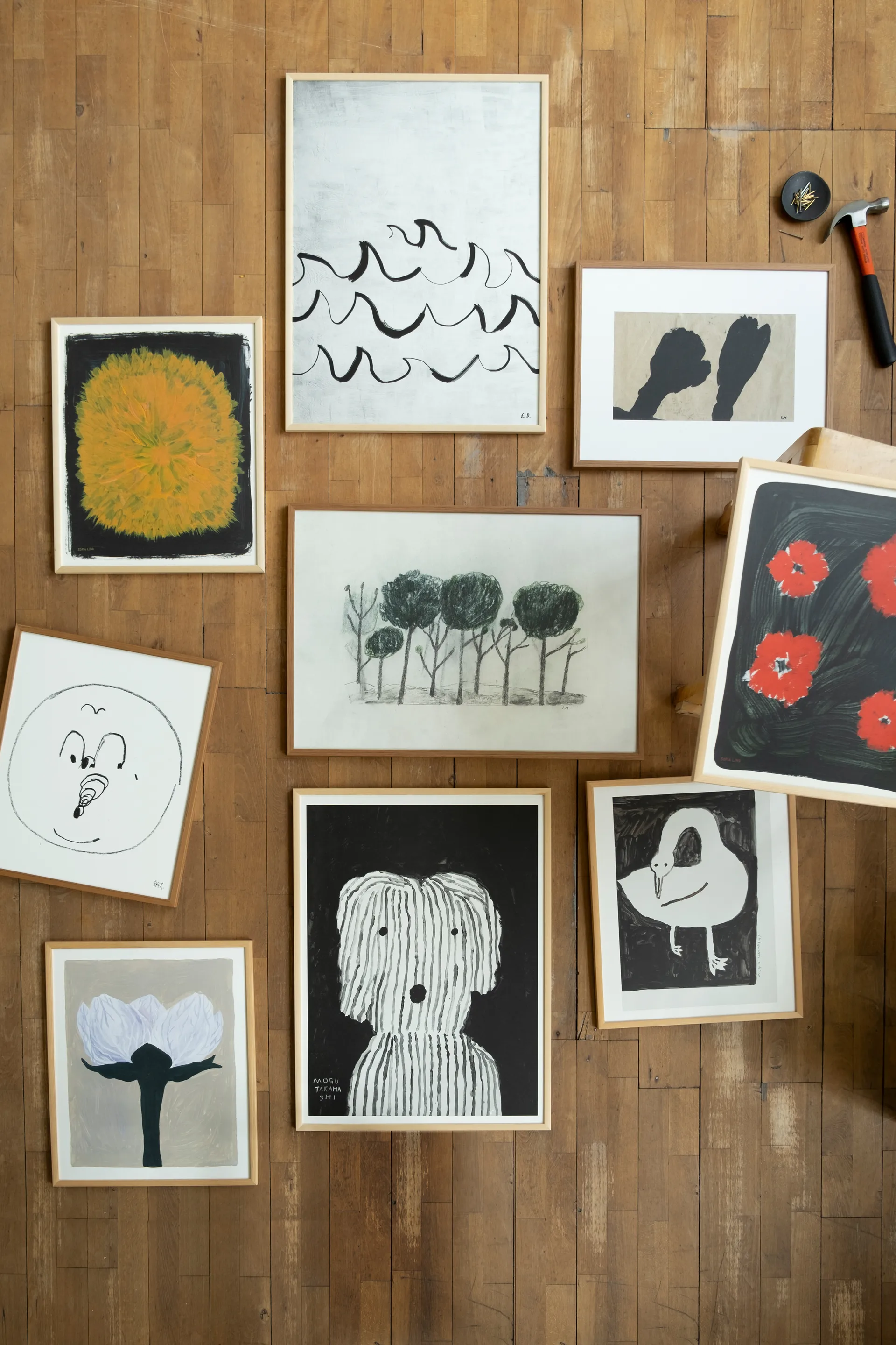 Scarlet pimpernel juliste 40x50 cm, Puna-musta Fine Little Day