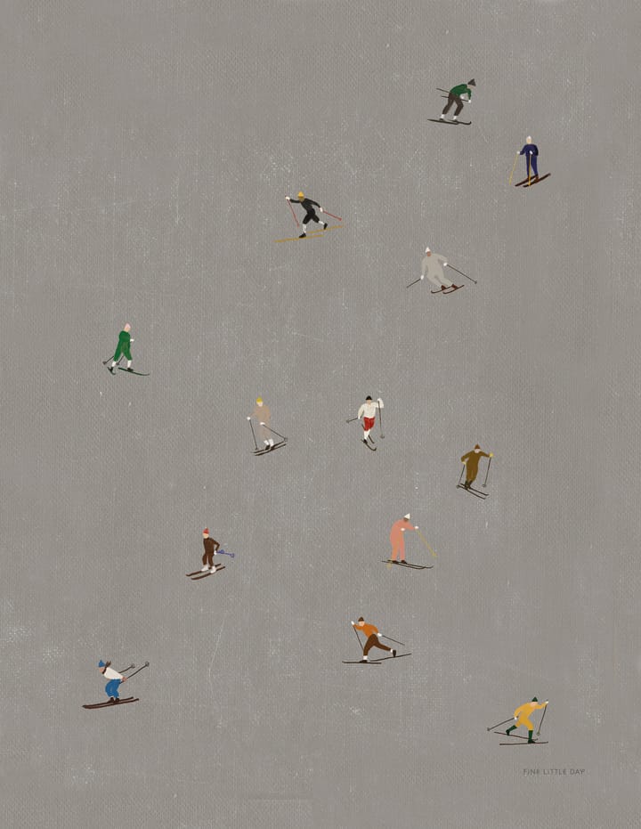 Skiers juliste 40x50 cm - Harmaa - Fine Little Day