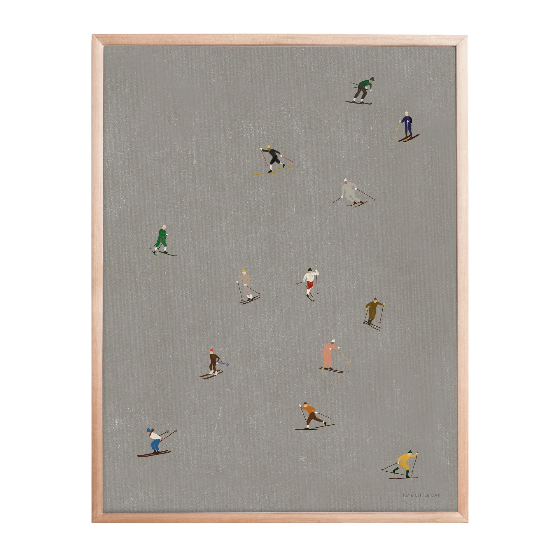 Skiers juliste 40x50 cm, Harmaa Fine Little Day