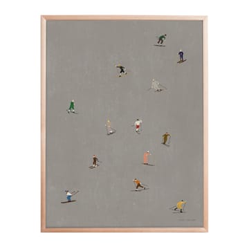 Skiers juliste 40x50 cm - Harmaa - Fine Little Day