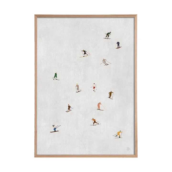 Skiers juliste 50x70 cm - vaaleanharmaa - Fine Little Day