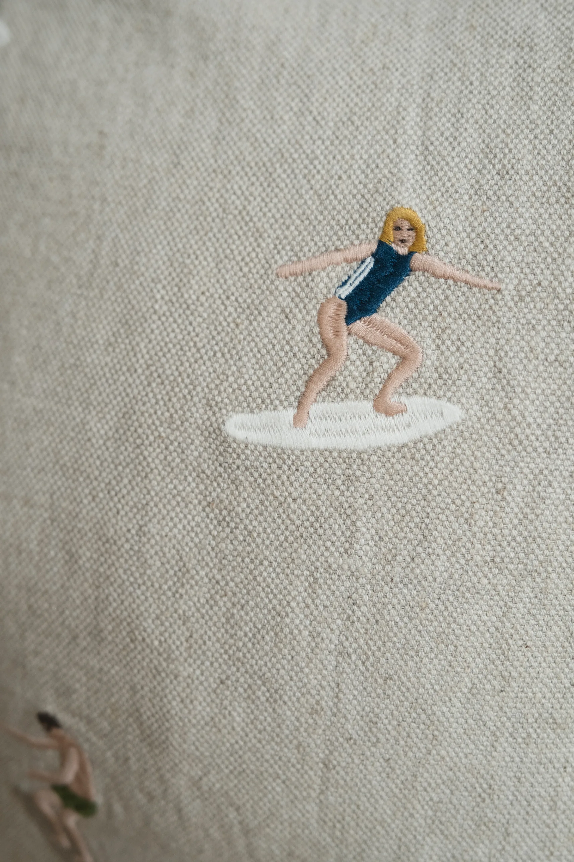 Surfers tyynynpäällinen 48 x 48 cm, Luonnonvärinen Fine Little Day