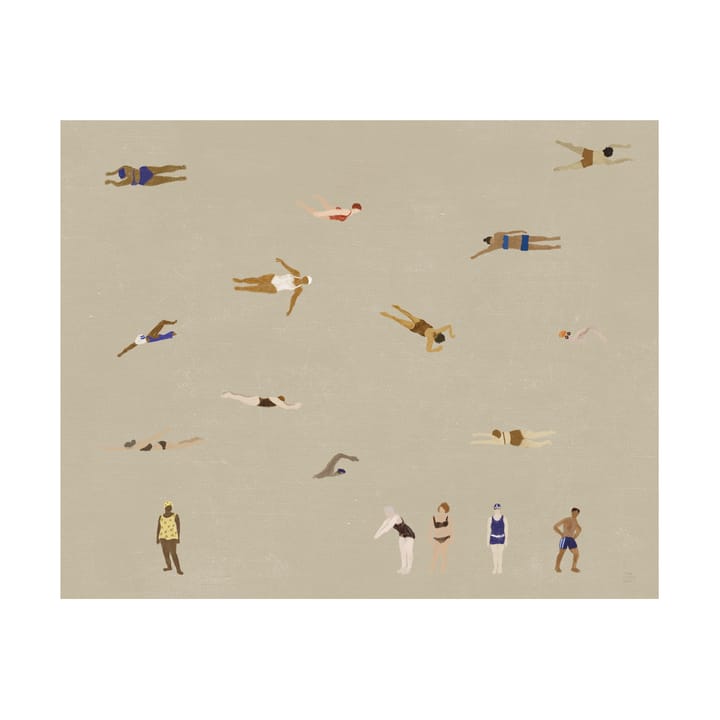 Swimmers juliste - Beige, 40x50 cm - Fine Little Day