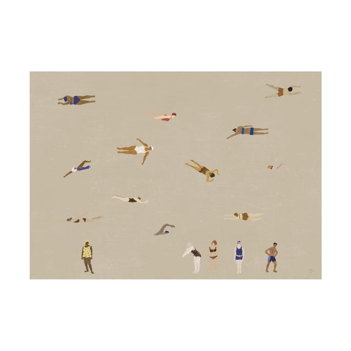 Swimmers juliste - Beige, 50x70 cm - Fine Little Day