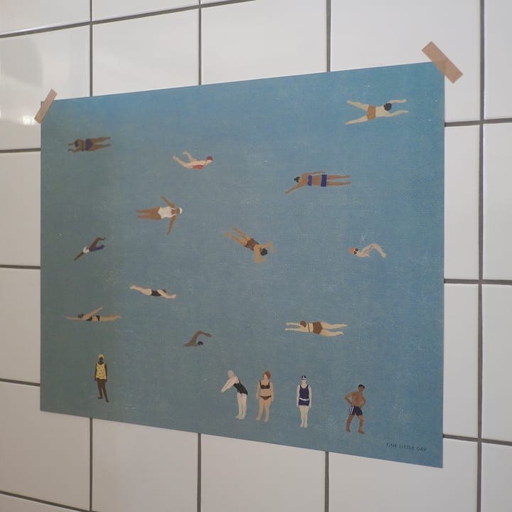 Swimmers juliste, Blue, 40x50 cm Fine Little Day