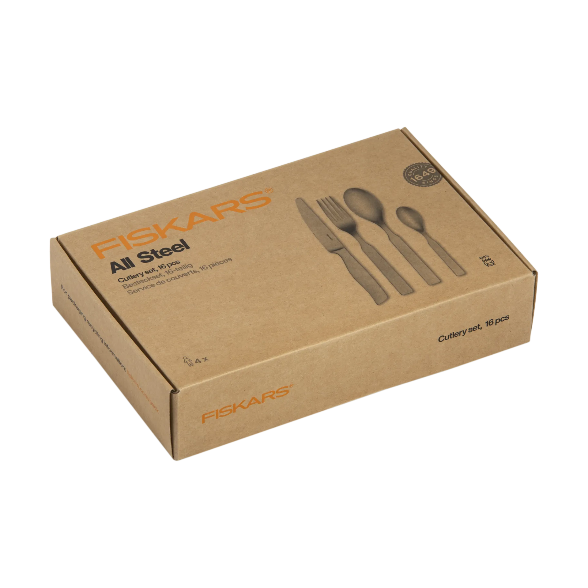 All Steel aterinsetti , 16 osaa Fiskars