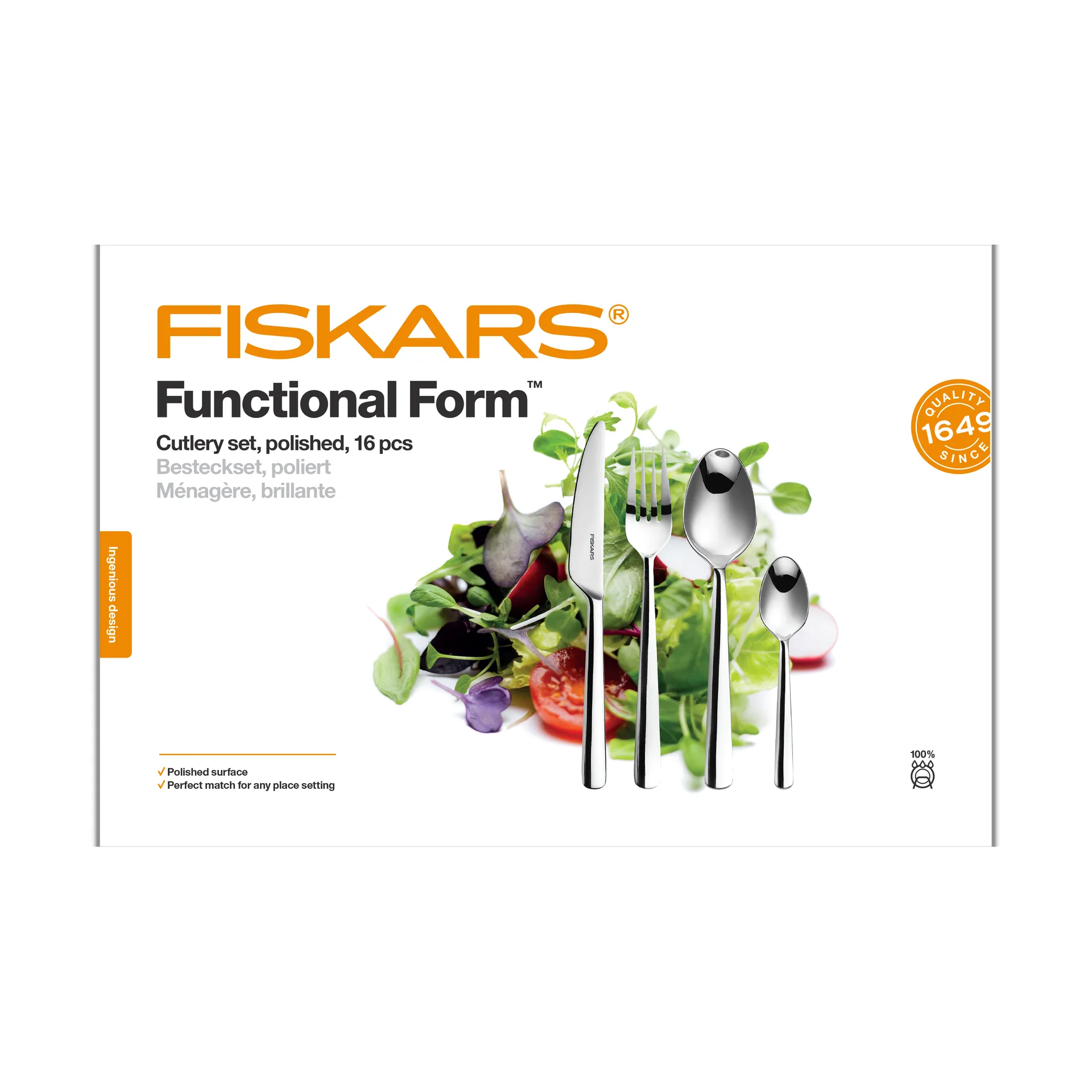 Functional Form aterinsetti kiiltävä, 16 osaa Fiskars