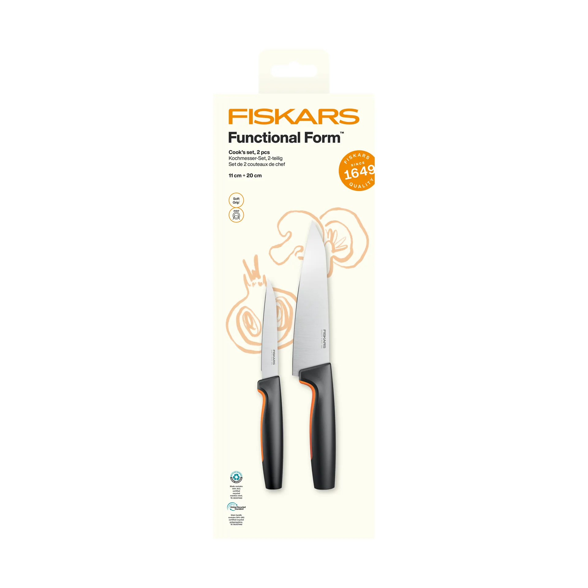 Functional Form kokkiveitsisetti, Ruostumaton teräs, 2 osaa Fiskars