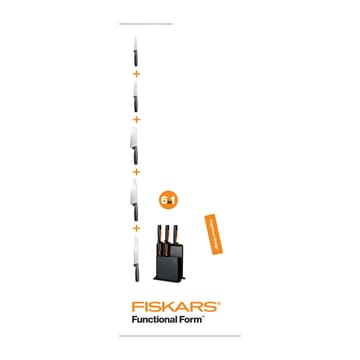 Functional Form muovinen veitsitukki ja 5 veistä - 6 osaa - Fiskars