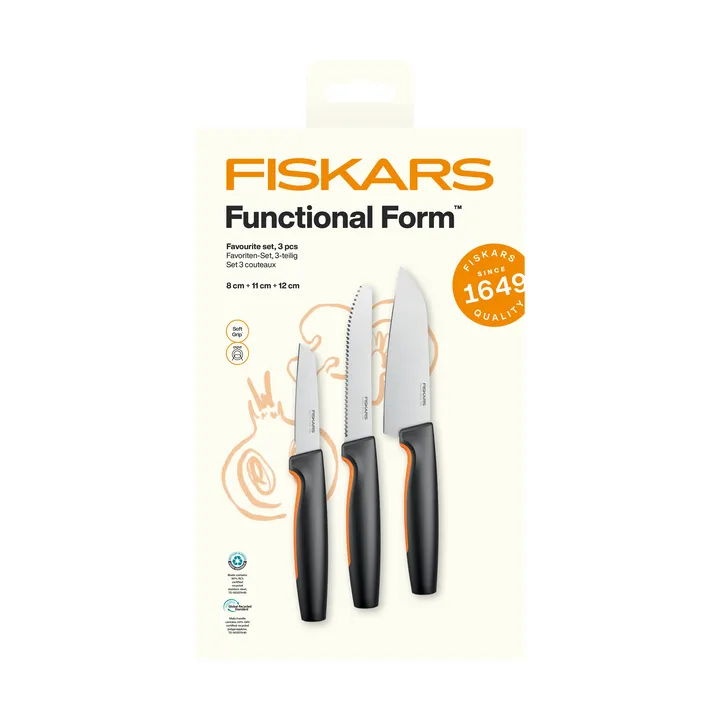 Functional Form suosikkiveitsisetti - Ruostumatonta terästä, 3 osaa - Fiskars