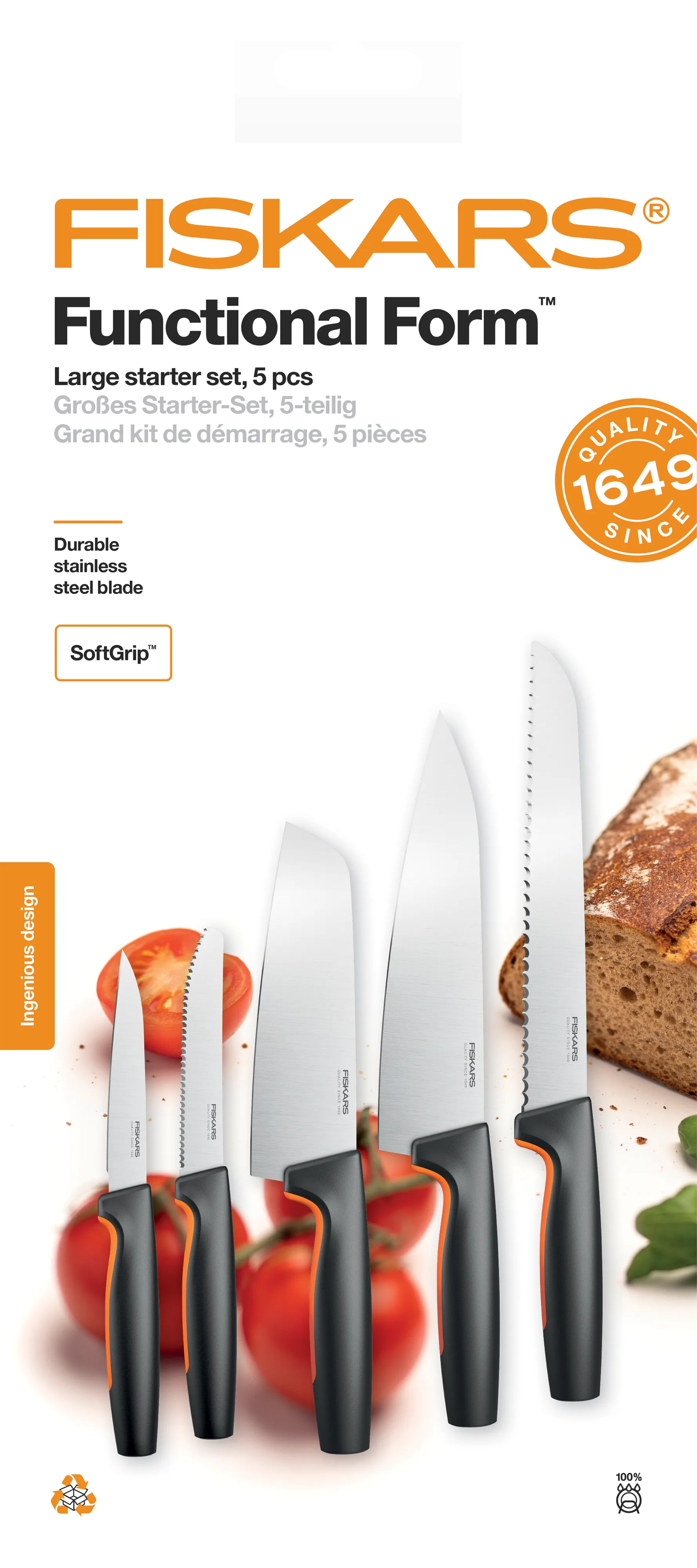Functional Form -veitsisetti iso, 5 osaa Fiskars