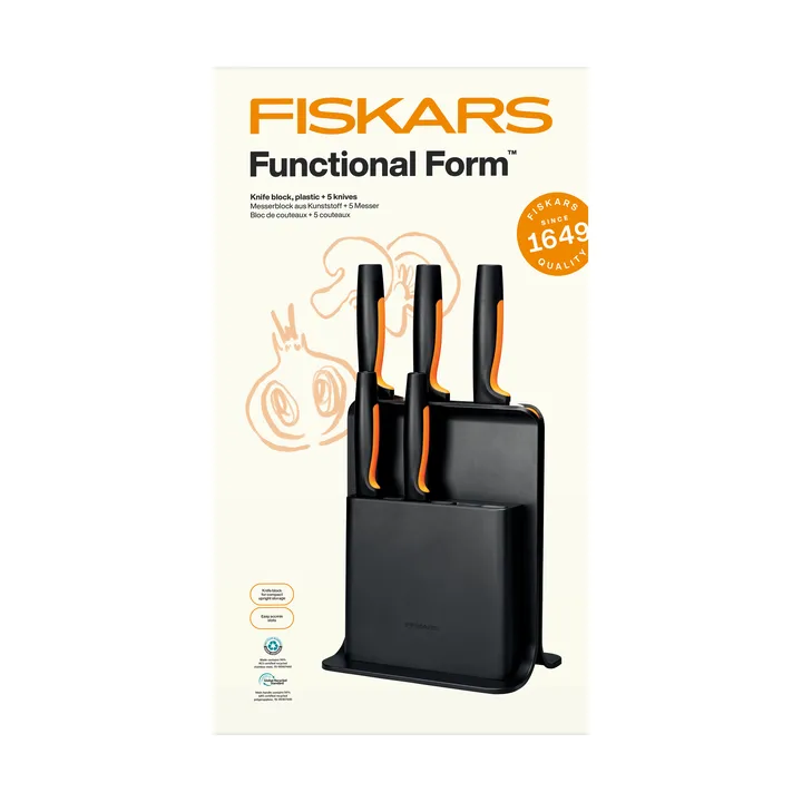 Functional Form veitsisetti veitsitukilla - Muovia, 6 osaa - Fiskars