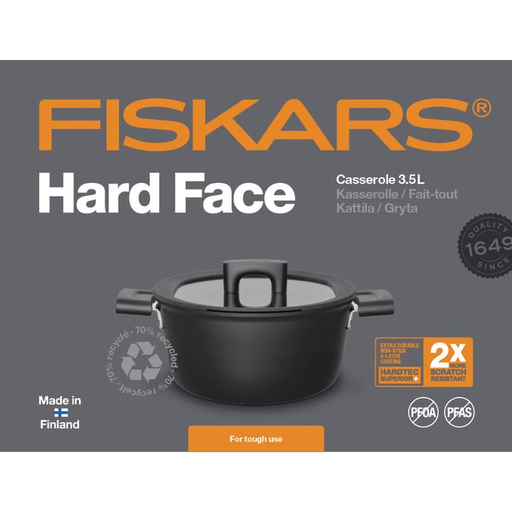 Hard Face kannellinen pata, 3,5 L Fiskars