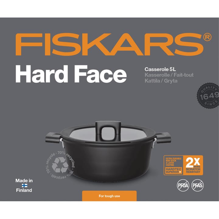 Hard Face kannellinen pata, 5 L Fiskars