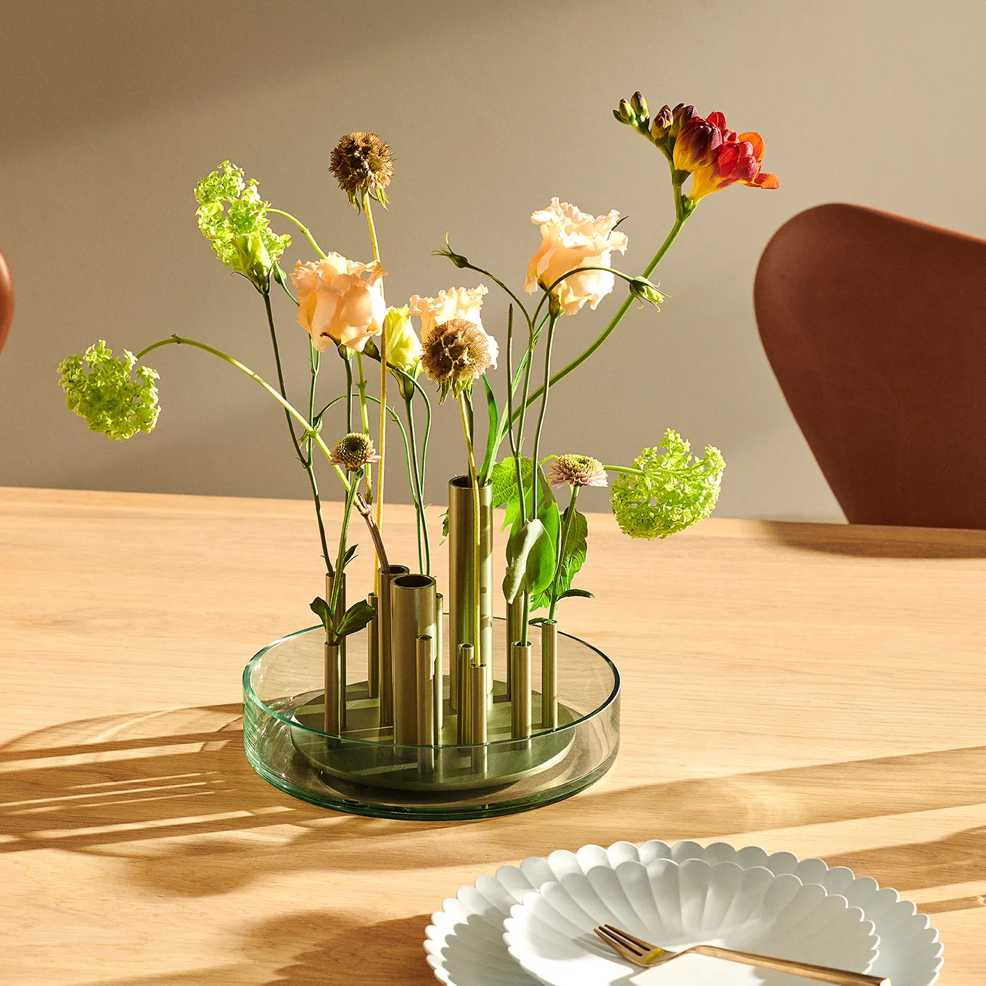 Ikeru maljakko Forest green, Matala Fritz Hansen