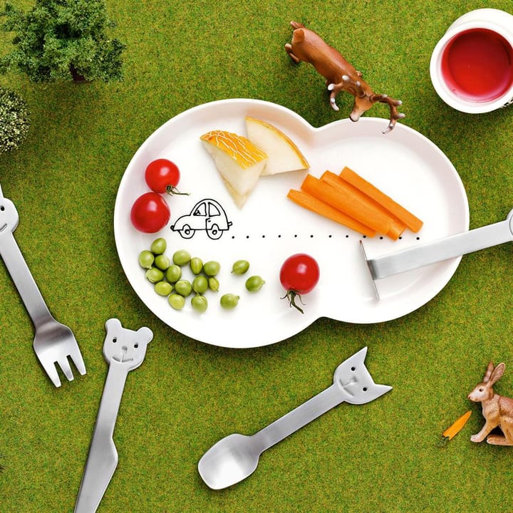 Animal Friends aterimet 4 osaa, lasten ruokailuvälineet Gense