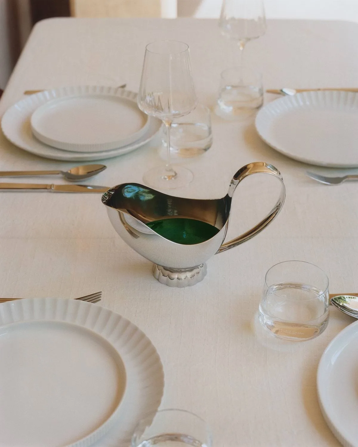 Bernadotte kastikekannu, Ruostumaton teräs, 14 cl Georg Jensen