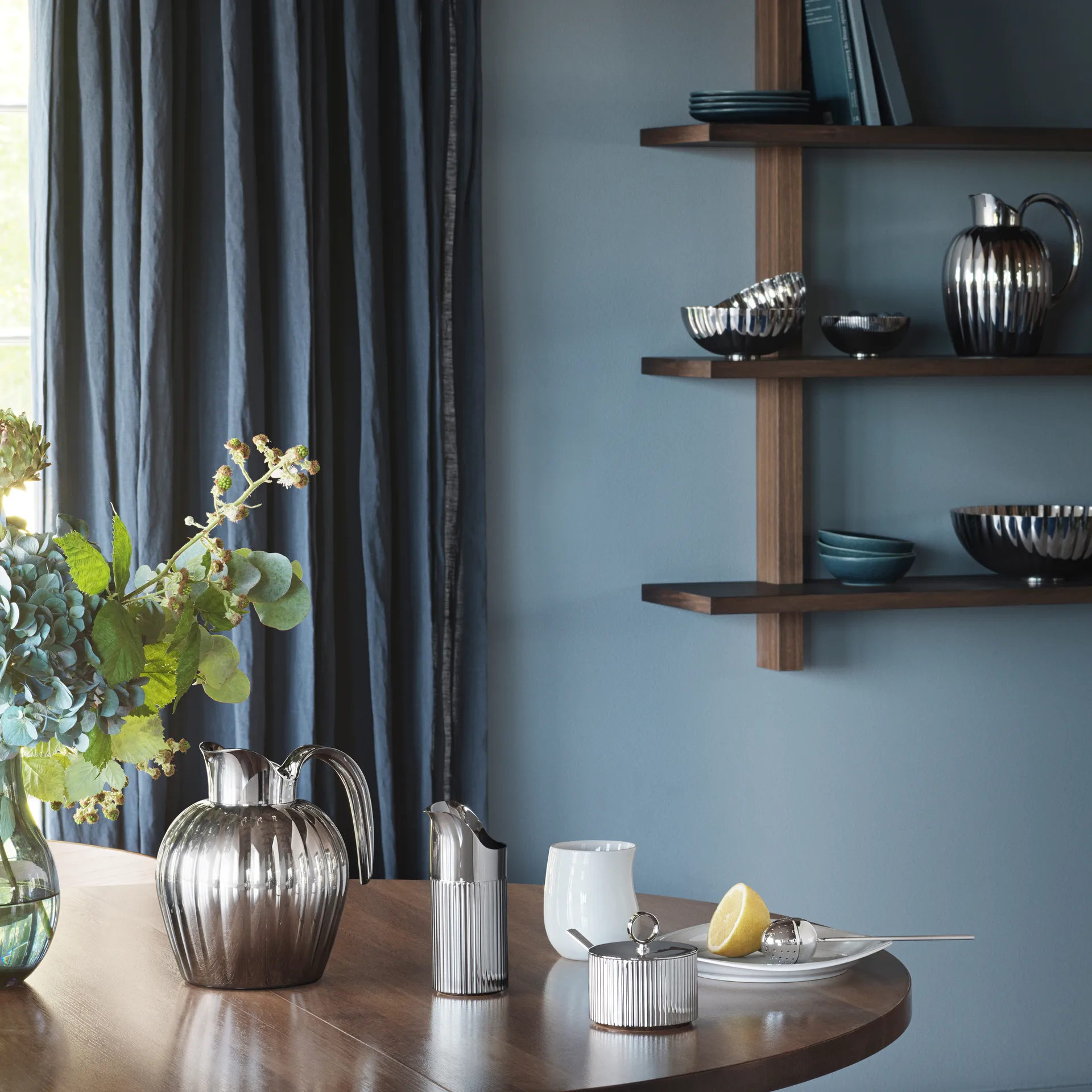 Bernadotte termoskannu pushlock, 0,8 L Georg Jensen