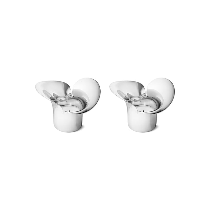 Bloom Botanica kynttilälyhty 2-pakkaus - Ruostumaton teräs - Georg Jensen