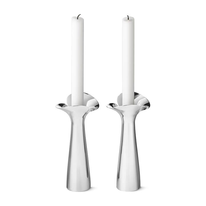 Bloom Botanica kynttilänjalka 2-pakkaus - Ruostumaton teräs - Georg Jensen