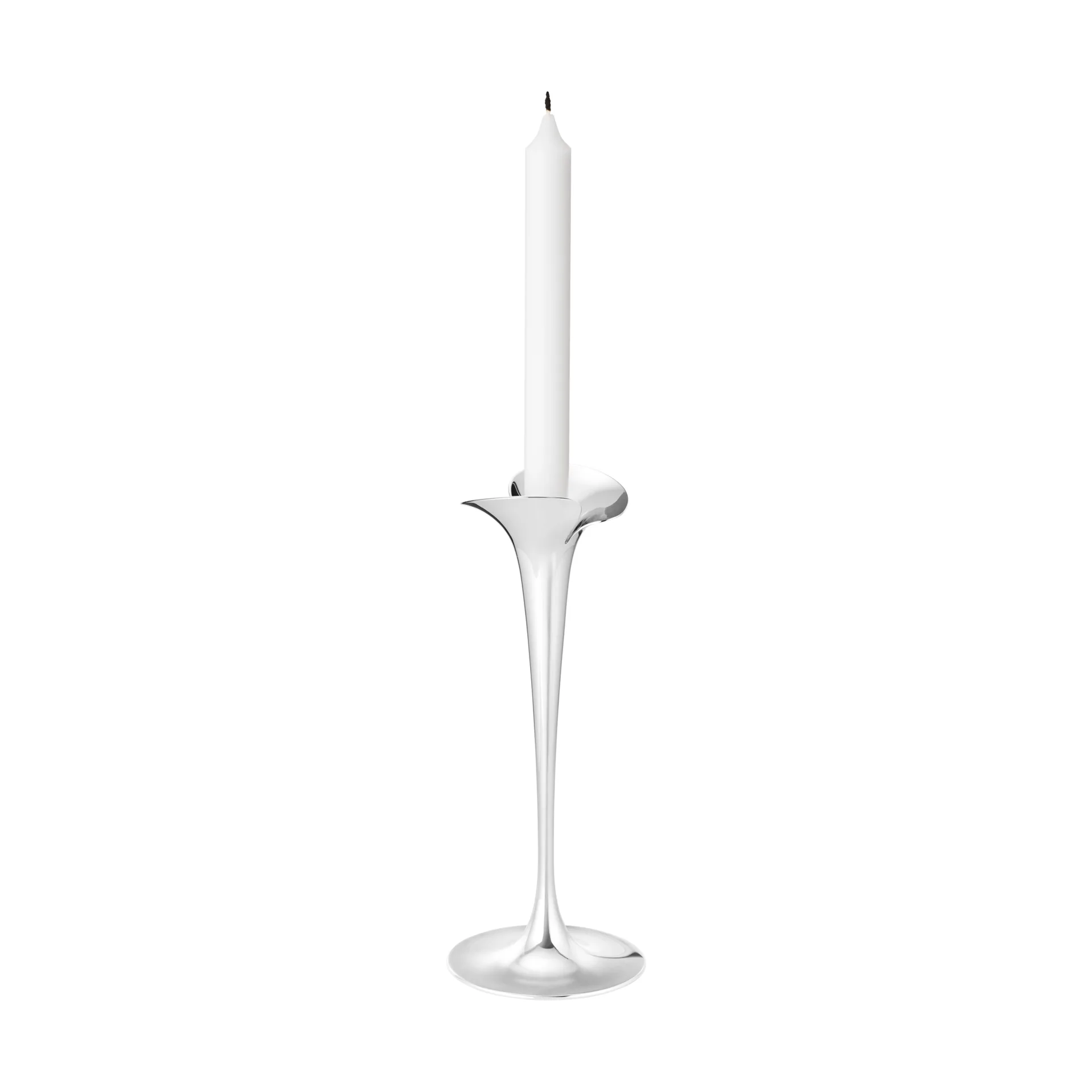 Bloom kynttilänjalat kruunukynttilöille, Ruostumatonta terästä, suuret, 2 kpl Georg Jensen