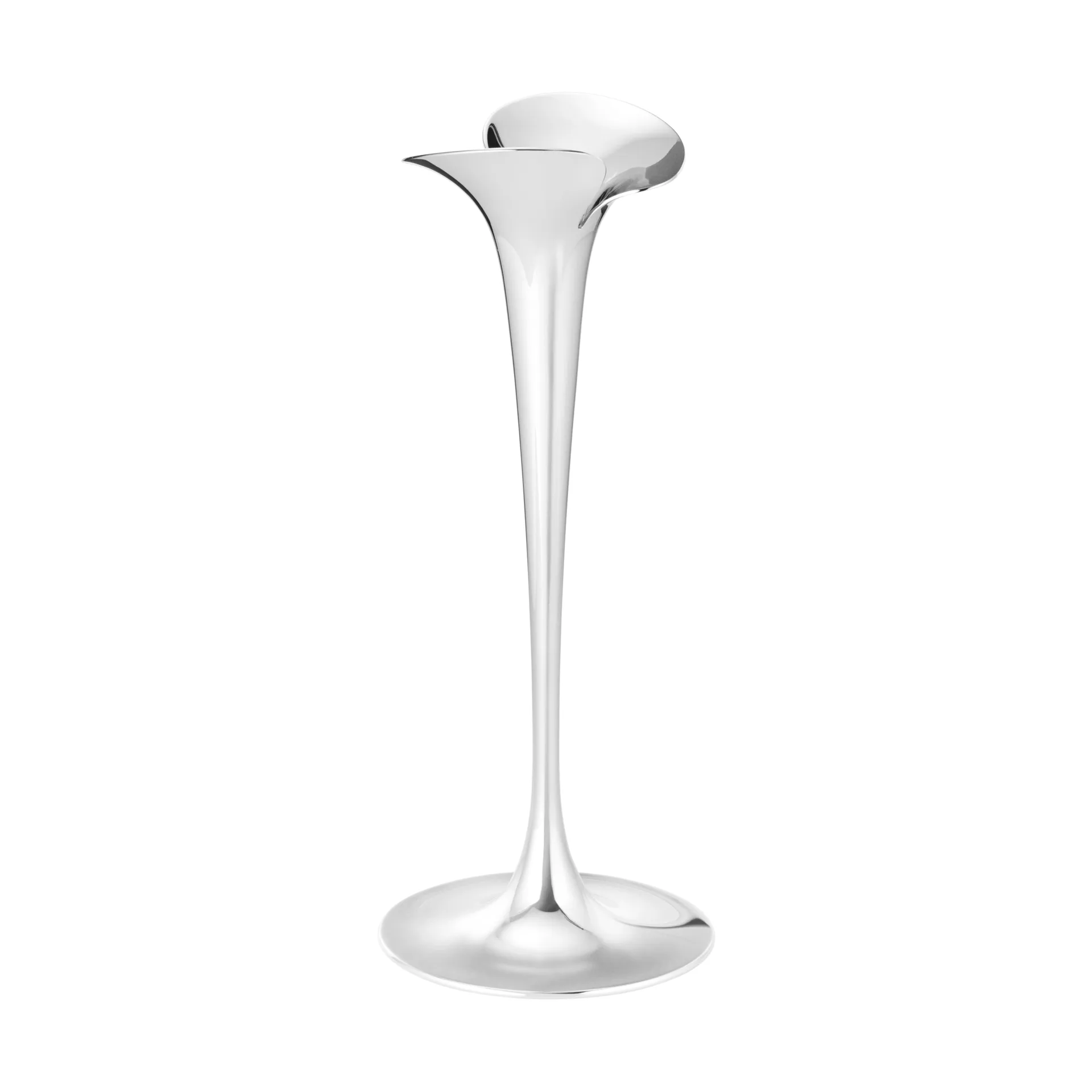 Bloom kynttilänjalat kruunukynttilöille, Ruostumatonta terästä, suuret, 2 kpl Georg Jensen