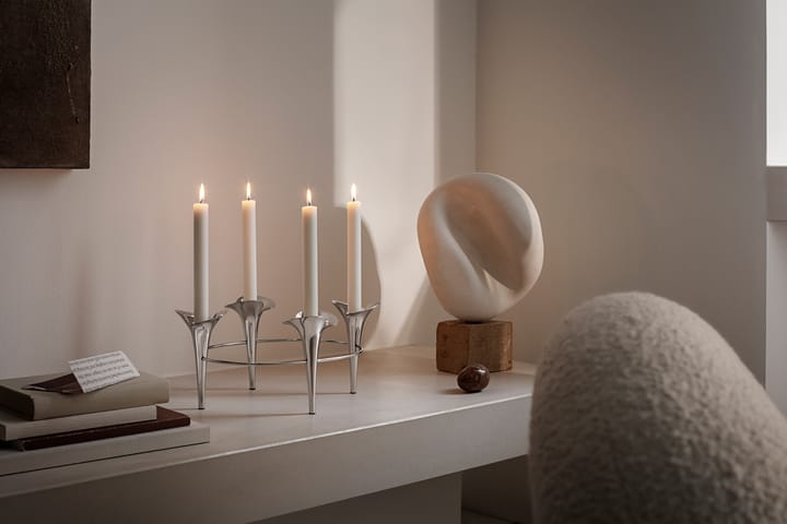 Bloom kynttilänjalka Ø28 cm, Ruostumaton teräs Georg Jensen