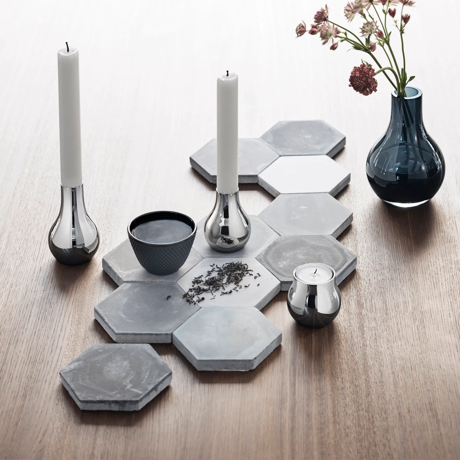 Cafu kynttilälyhty 2-pakkaus, Ruostumaton teräs Georg Jensen