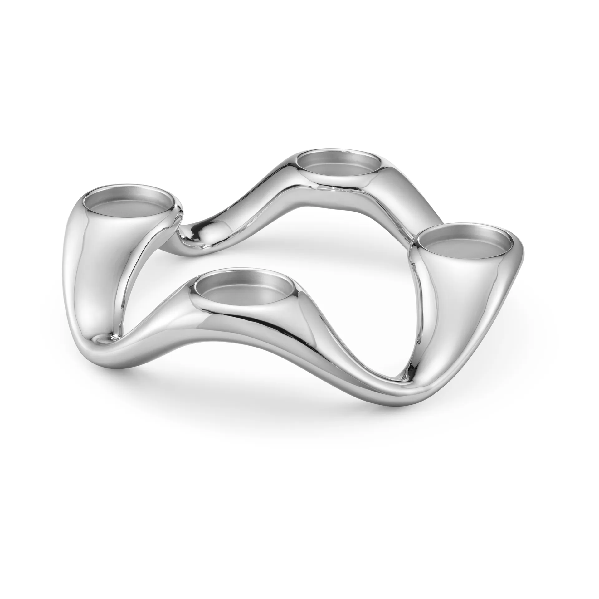 Cobra kynttilänjalka Ø33 cm, Ruostumaton teräs Georg Jensen