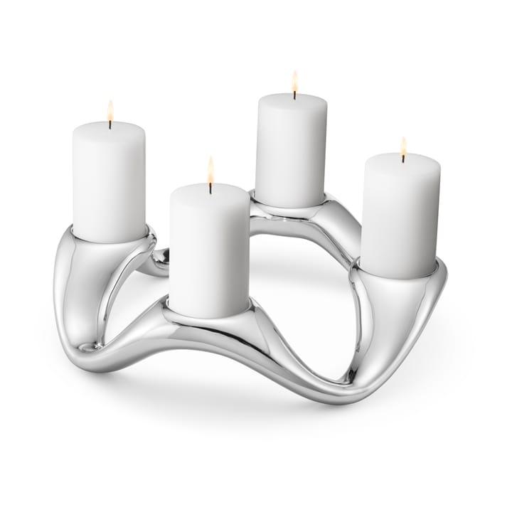 Cobra kynttilänjalka Ø33 cm, Ruostumaton teräs Georg Jensen
