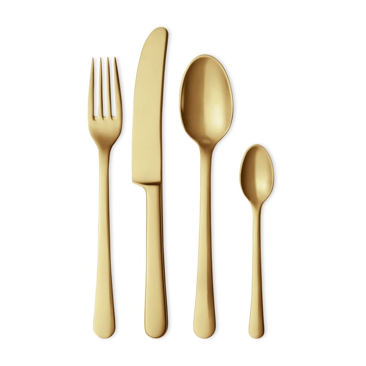 Copenhagen lahjasetti ruokailuvälineet 4 osaa - Matt kulta - Georg Jensen