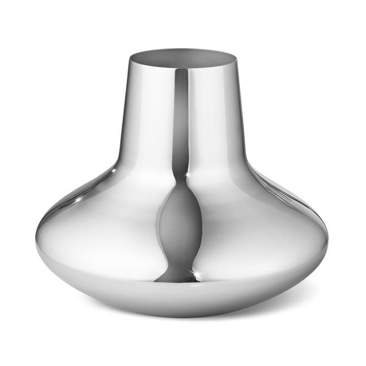 Henning Koppel maljakko, ruostumatonta terästä, Keskikoko, 18,5 cm Georg Jensen