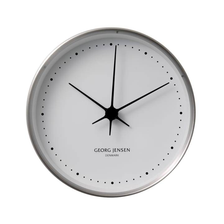 Koppel seinäkello valkoinen-ruostumaton teräs - Ø 10 cm - Georg Jensen